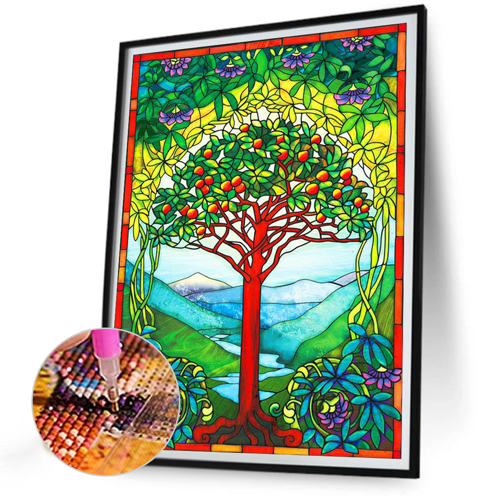 Apple Tree - Full Round Drill Diamond Painting 30*40CM