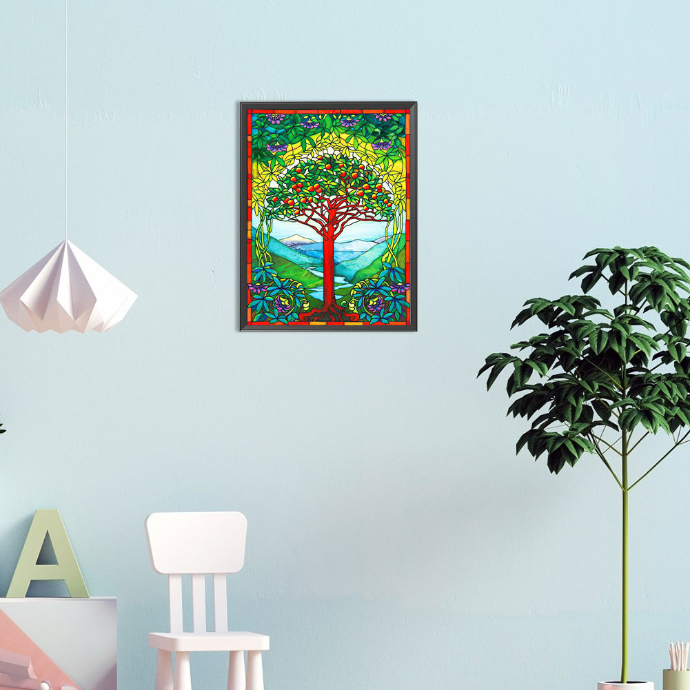 Apple Tree - Full Round Drill Diamond Painting 30*40CM