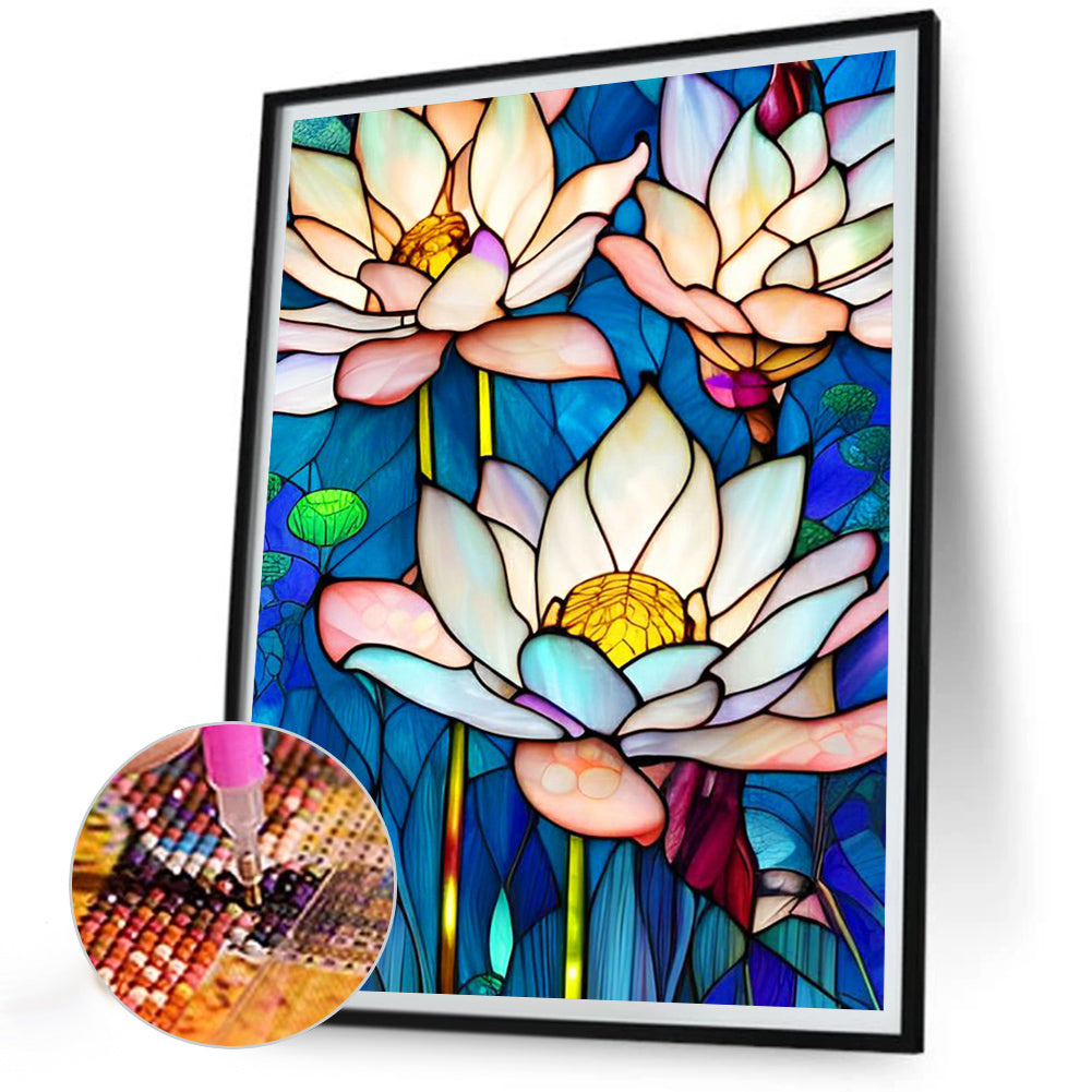 Lotus - Full Round Drill Diamond Painting 30*40CM