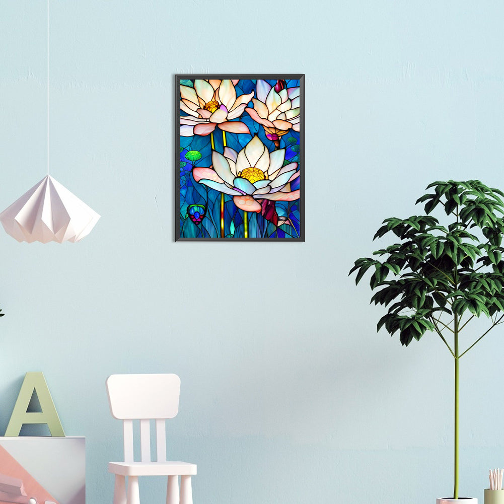 Lotus - Full Round Drill Diamond Painting 30*40CM