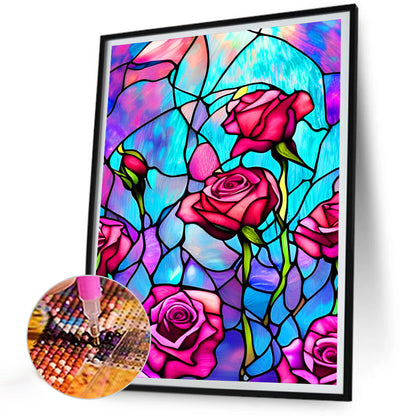 Sparse Roses - Full Round Drill Diamond Painting 30*40CM