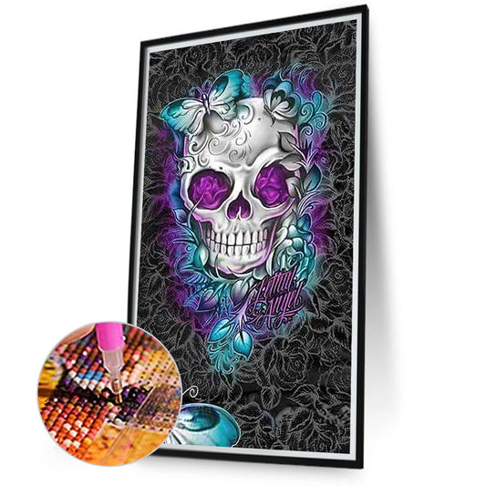 Skull - Full Round Drill Diamond Painting 40*70CM