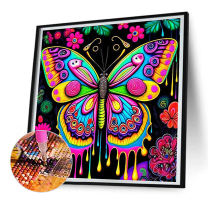 Colorful Butterfly - AB Dril Round Diamond Painting 30*30CM