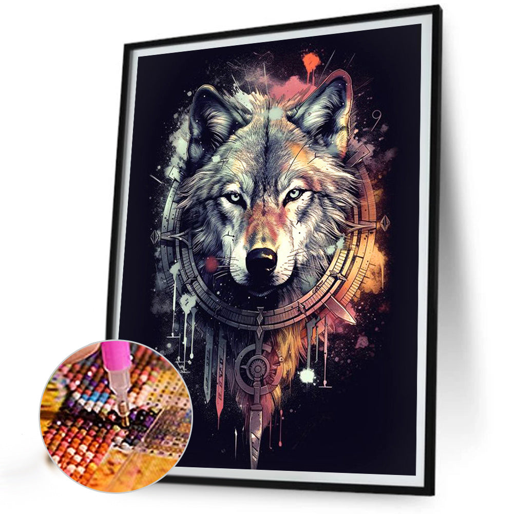 Wolf - Full Square Drill Diamond Painting 30*40CM
