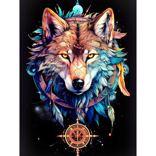 Wolf - Full Square Drill Diamond Painting 30*40CM