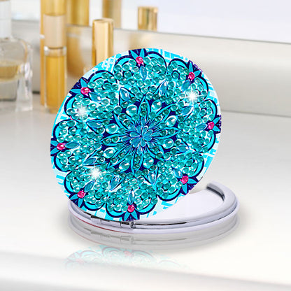 DIY Crystal Diamond Mirror Portable Mandala Art Craft Set Pocket Mirror for Girl