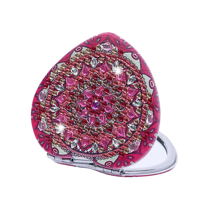 DIY Crystal Diamond Mirror Portable Mandala Art Craft Set Pocket Mirror for Girl