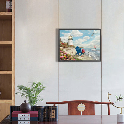 Leisure Time By The Sea - Full Round Drill Diamond Painting 40*30CM
