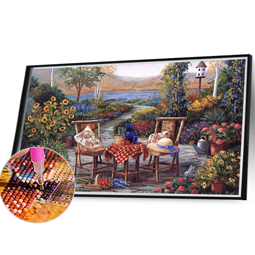 Garden Leisure Time - Full Round Drill Diamond Painting 40*30CM