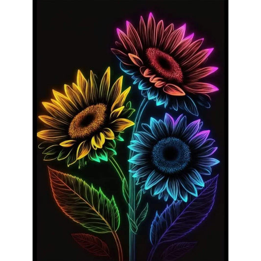 Luminous Sunflower Series - Full Round Drill Diamond Painting 30*40CM