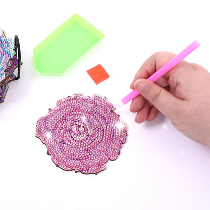 DIY Crystal Drink Coasters Ornament for Adults Kids Diamond Embroidery Kit Decor