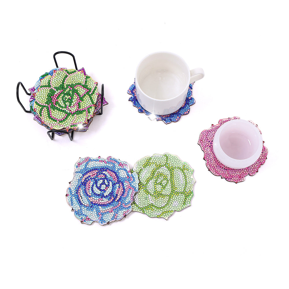 DIY Crystal Drink Coasters Ornament for Adults Kids Diamond Embroidery Kit Decor