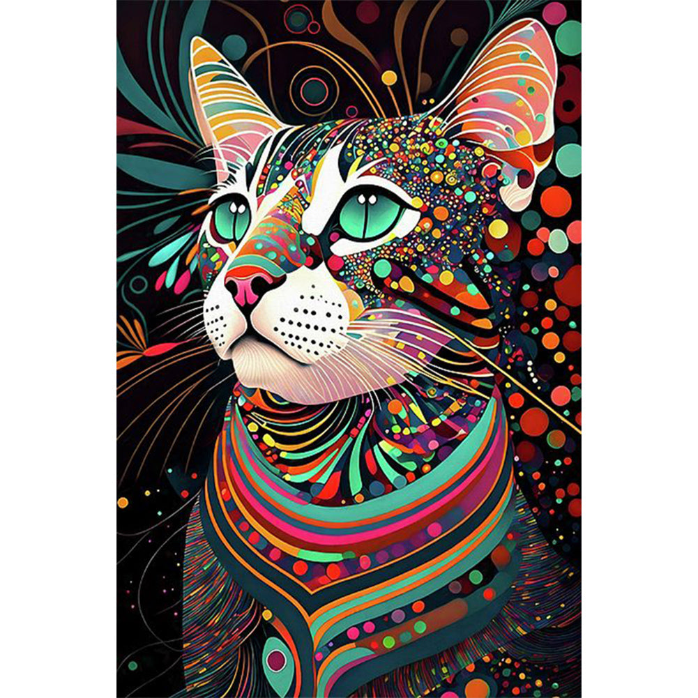 Color Cat - Full Round Drill Diamond Painting 40*60CM