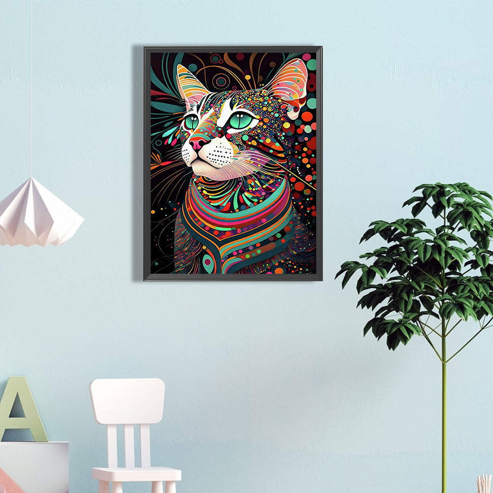 Color Cat - Full Round Drill Diamond Painting 40*60CM