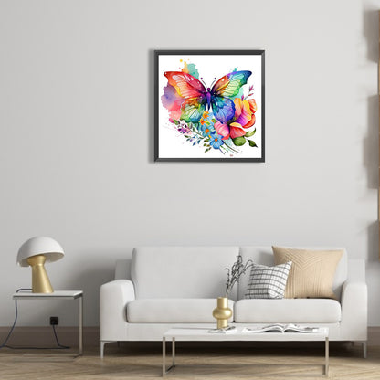 Colorful Butterfly - Full Round Drill Diamond Painting 30*30CM