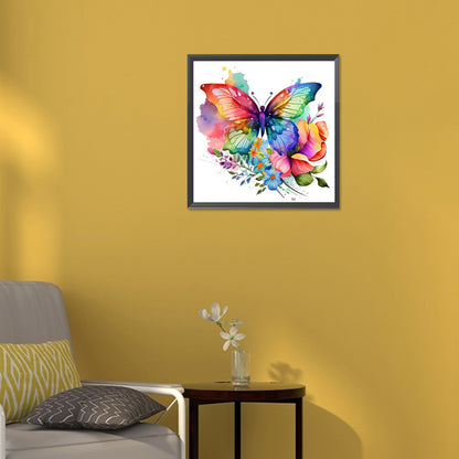 Colorful Butterfly - Full Round Drill Diamond Painting 30*30CM