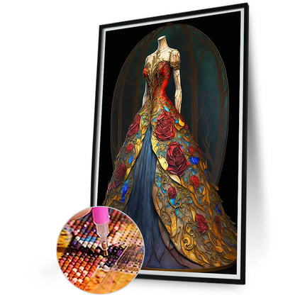 Colorful Skirt - Full Round Drill Diamond Painting 40*60CM