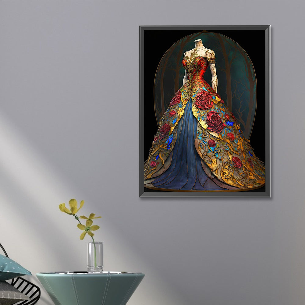 Colorful Skirt - Full Round Drill Diamond Painting 40*60CM