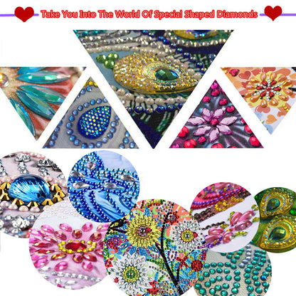 Flower Butterfly Key Pendant - Special Shaped Drill Diamond Painting 30*40CM