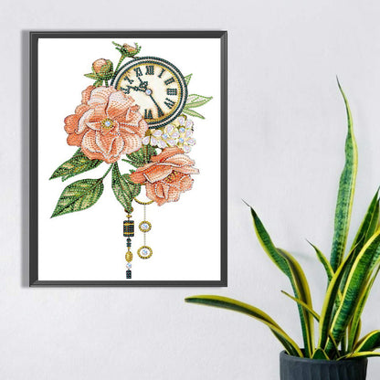 Flower Butterfly Key Pendant - Special Shaped Drill Diamond Painting 30*40CM