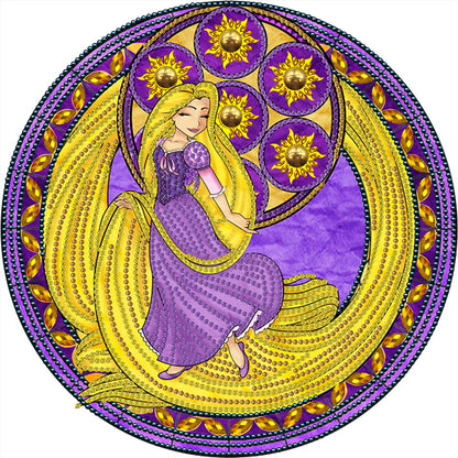 Long Hair Princess - Special Shaped Drill Diamond Painting 30*30CM