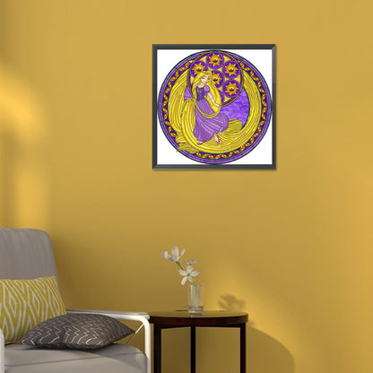 Long Hair Princess - Special Shaped Drill Diamond Painting 30*30CM