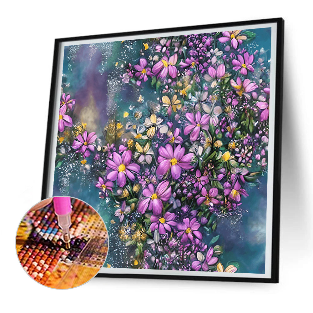 Daisy Bushes - Full Round Drill Diamond Painting 30*30CM