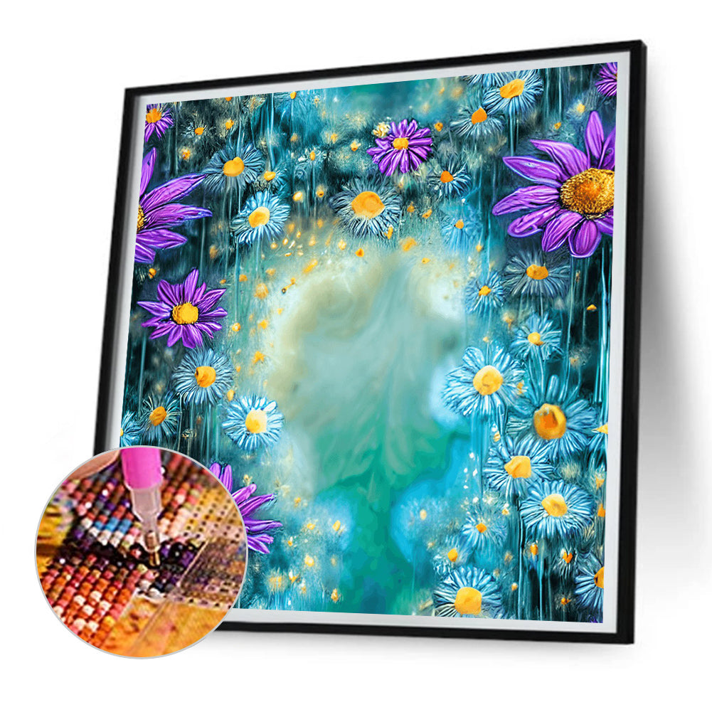 Daisy Bushes - Full Round Drill Diamond Painting 30*30CM