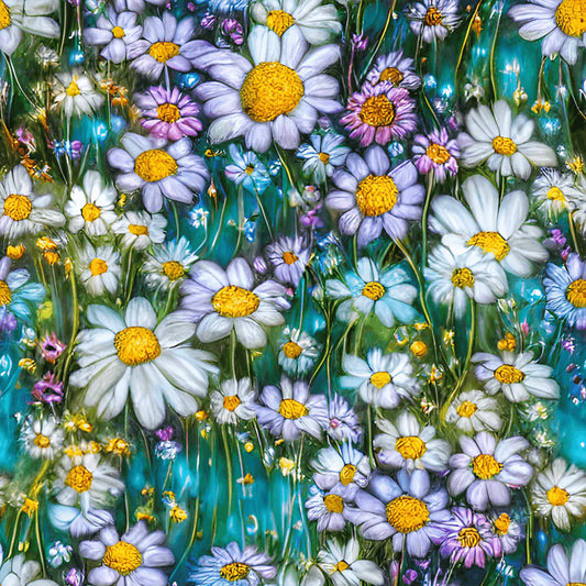 Daisy Bushes - Full Round Drill Diamond Painting 30*30CM