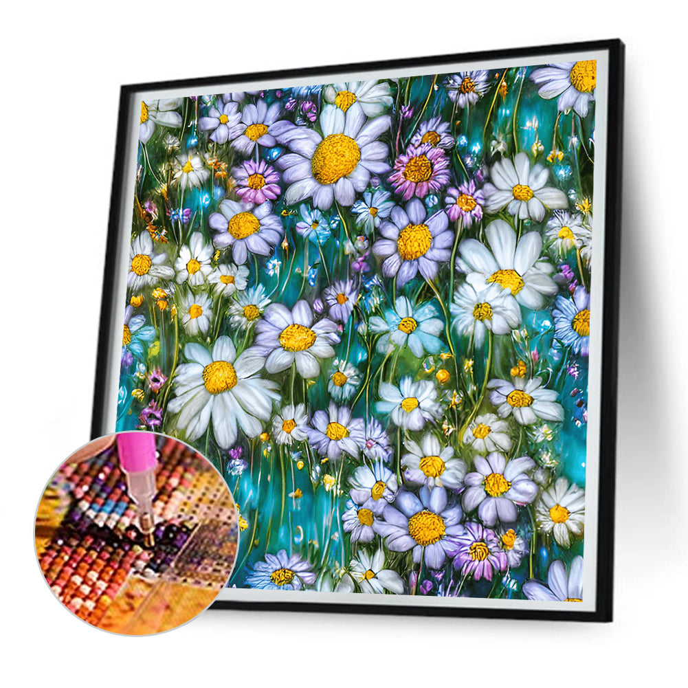 Daisy Bushes - Full Round Drill Diamond Painting 30*30CM