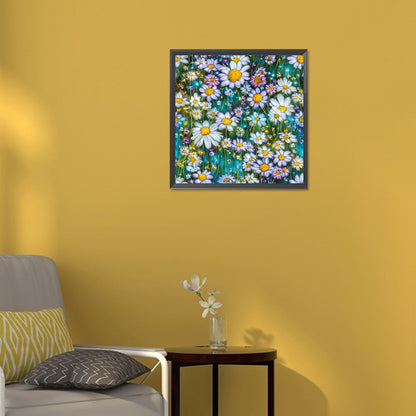 Daisy Bushes - Full Round Drill Diamond Painting 30*30CM