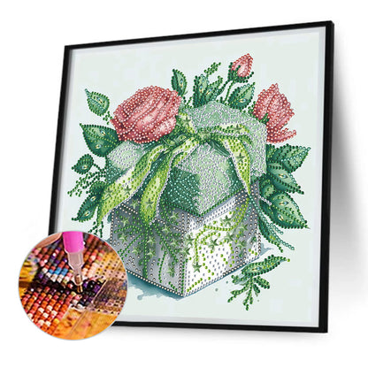 Green Gift Box - Special Shaped Drill Diamond Painting 30*30CM