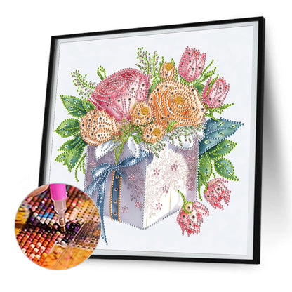 White Gift Box - Special Shaped Drill Diamond Painting 30*30CM