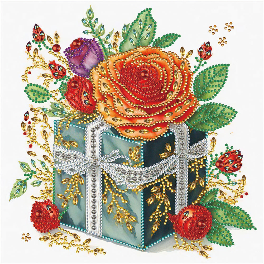 Black And Green Gift Box - Special Shaped Drill Diamond Painting 30*30CM