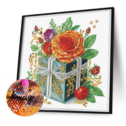 Black And Green Gift Box - Special Shaped Drill Diamond Painting 30*30CM