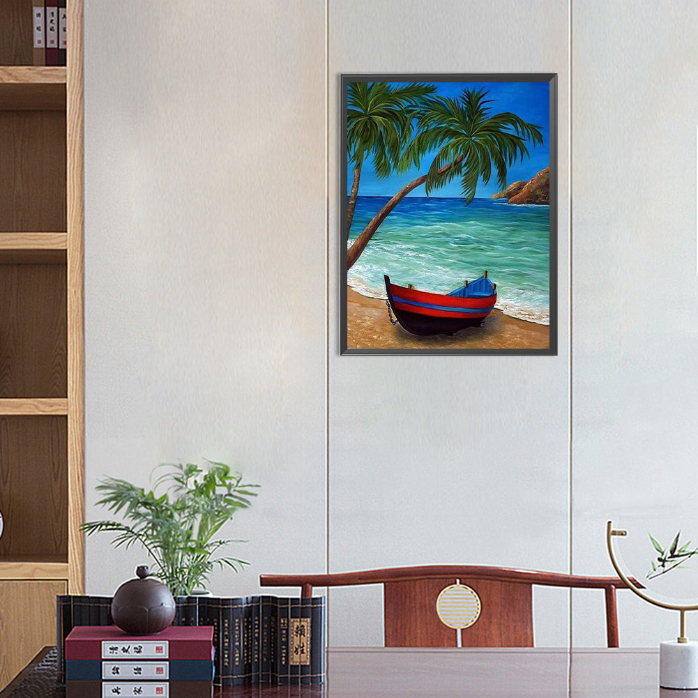 Coconut Beach - Full Round Drill Diamond Painting 40*50CM