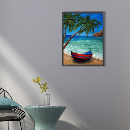 Coconut Beach - Full Round Drill Diamond Painting 40*50CM