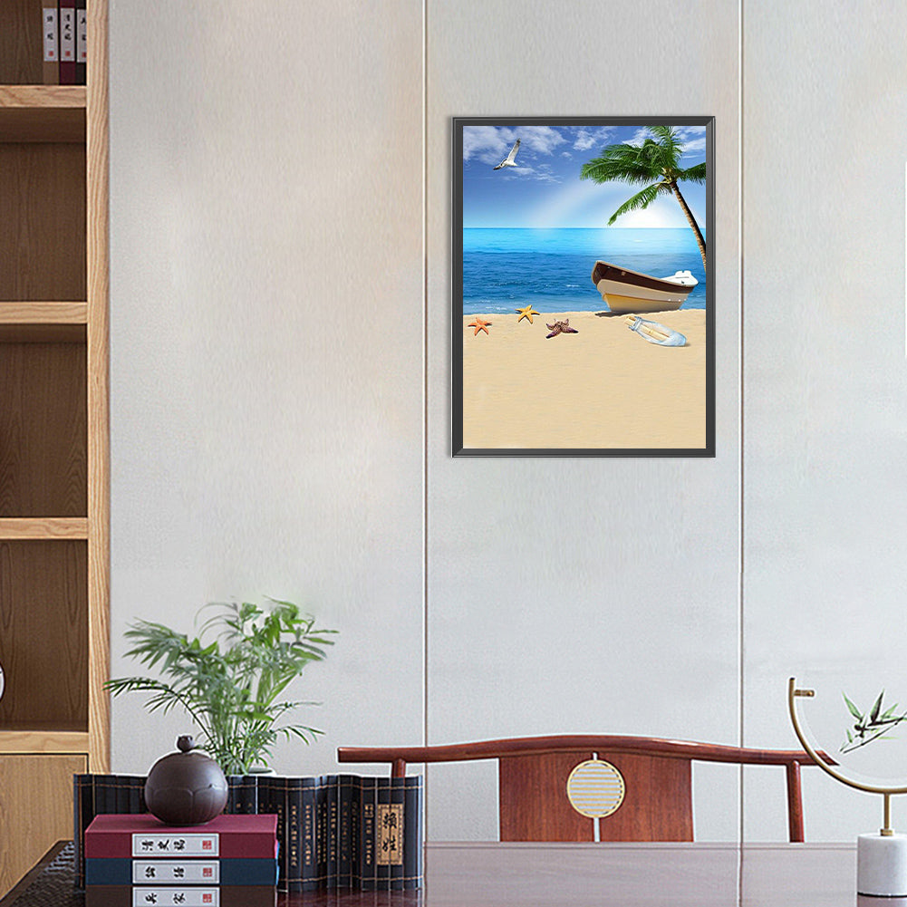 Beach Seaside - Full Round Drill Diamond Painting 30*40CM