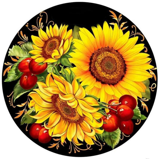 Sunflower - Full Round Drill Diamond Painting 30*30CM