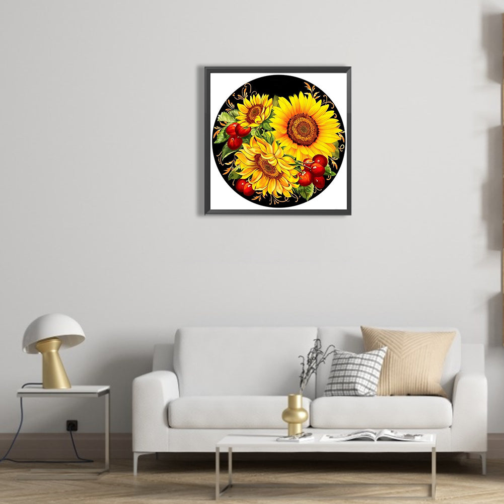 Sunflower - Full Round Drill Diamond Painting 30*30CM