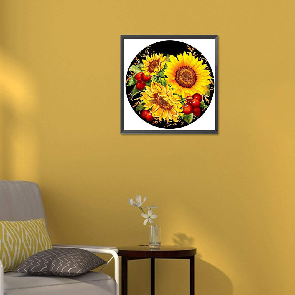 Sunflower - Full Round Drill Diamond Painting 30*30CM