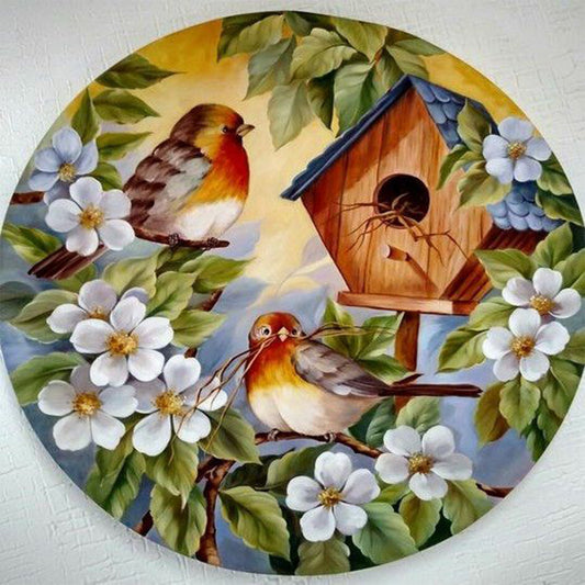 Bird House - Full Round Drill Diamond Painting 30*30CM