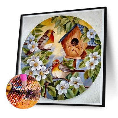 Bird House - Full Round Drill Diamond Painting 30*30CM