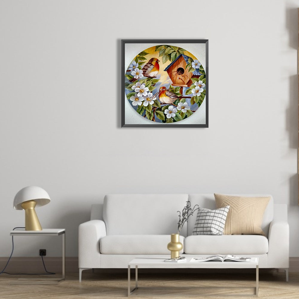 Bird House - Full Round Drill Diamond Painting 30*30CM