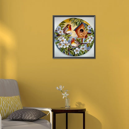 Bird House - Full Round Drill Diamond Painting 30*30CM