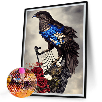 Black And White Crow - Full Round Drill Diamond Painting 30*40CM