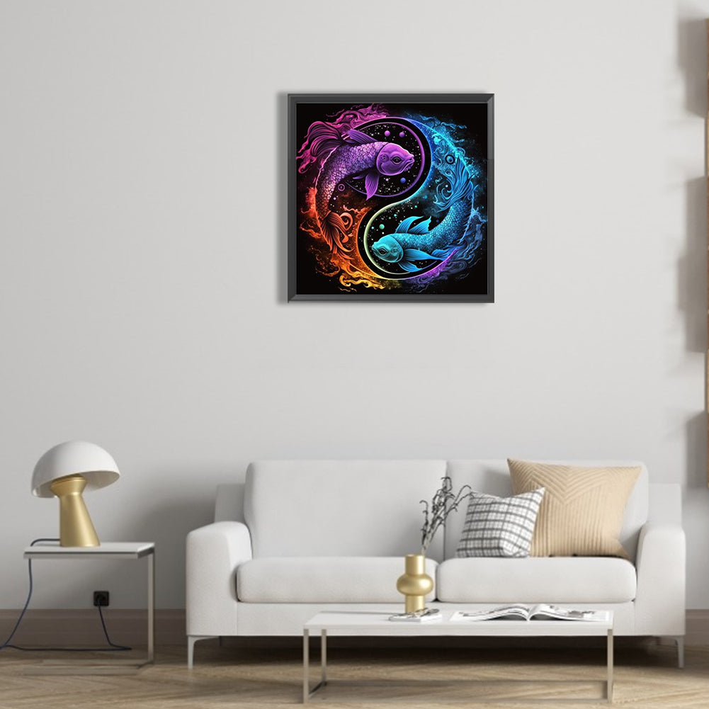 12 Constellation Pisces - Full Round Drill Diamond Painting 30*30CM