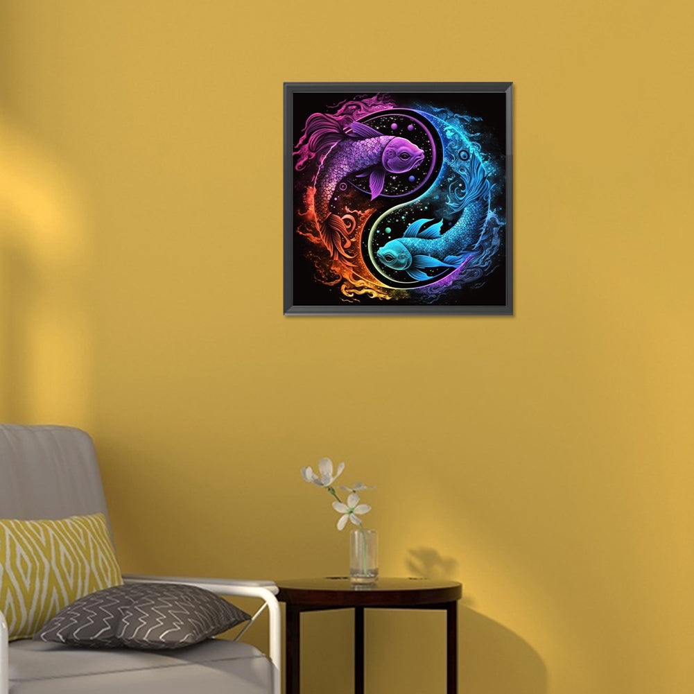 12 Constellation Pisces - Full Round Drill Diamond Painting 30*30CM