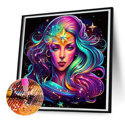 12 Constellation Virgo - Full Round Drill Diamond Painting 30*30CM