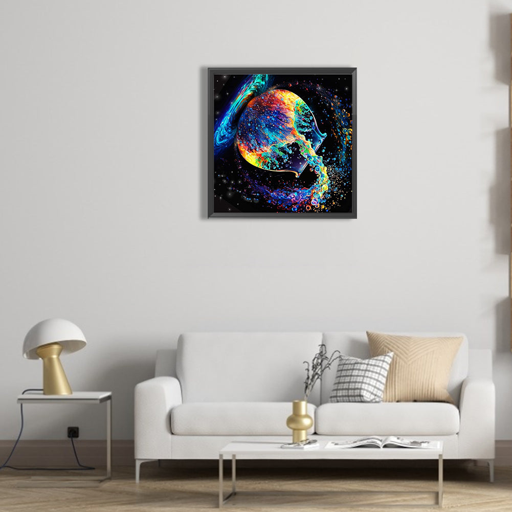 12 Constellations Aquarius - Full Round Drill Diamond Painting 30*30CM